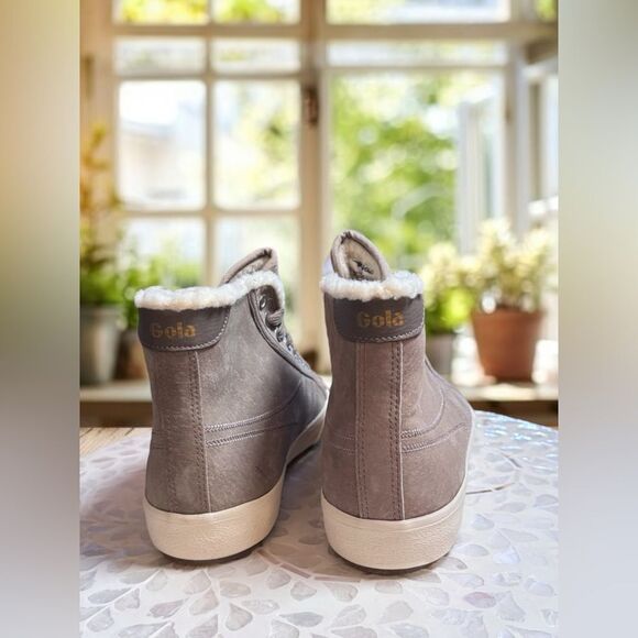 Gola Nordic High Plimsolls Rhino Sherpa Lined High Top Lace Up Sneaker Boots Wom - Picture 7 of 10